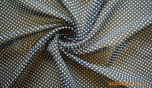 供应黑白圆点乔其印花50D  印花乔其 服装面料