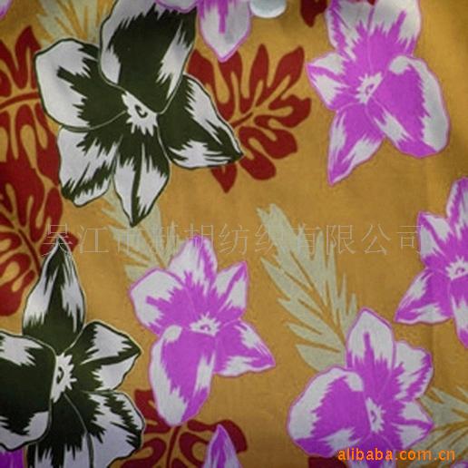 供应210T大花印花涤塔夫 210T印花涤丝纺