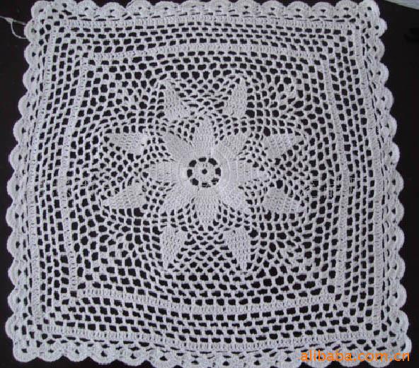 供应手钩花 台布 手钩衣领 花边 手钩台布 垫