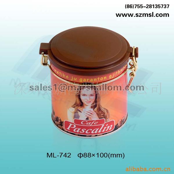 供应马口铁咖啡罐（塑胶盖）