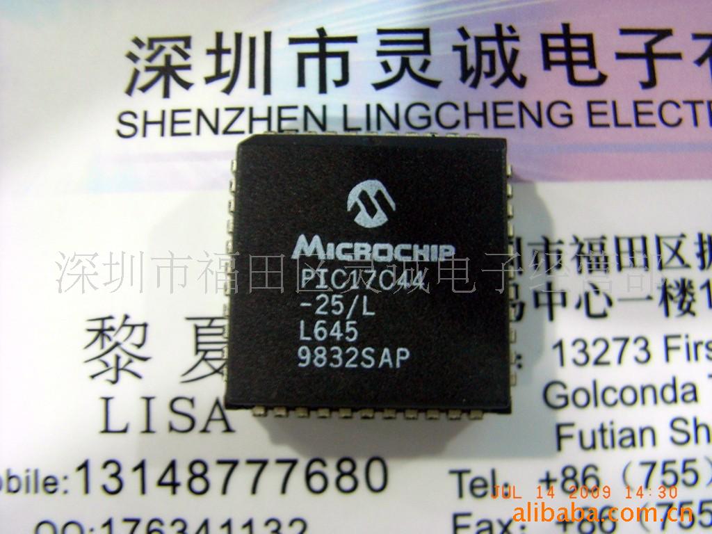 PIC17C44-25/L MICROCHIP PLCC 芯片IC 元器件   询价为准