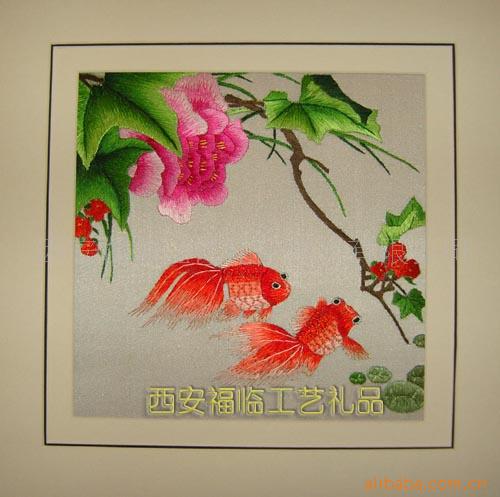 手工艺品2018新款供应产品 手工刺绣 家居摆挂 无画框 相随|ms