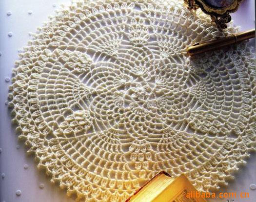 供应手钩花 编织花 手勾花 杯垫 盘垫 手钩杯垫 盘垫