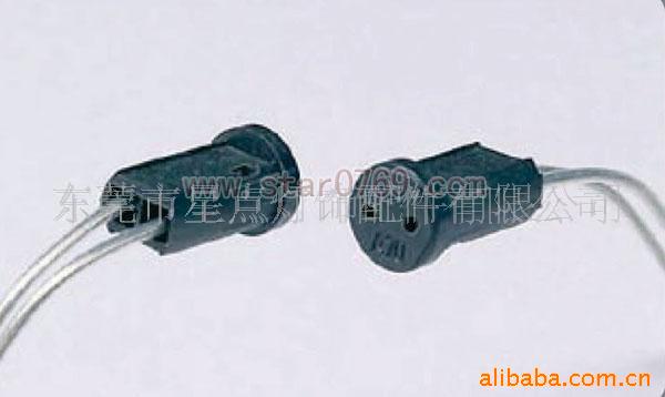 批發燈具配件 G4耐高溫塑膠燈頭燈座 A70 配鐵弗龍電線