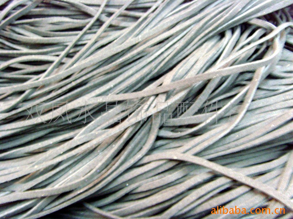 环保牛皮条，彩色牛皮绳,超纤绒,方皮绳(韩国绒)