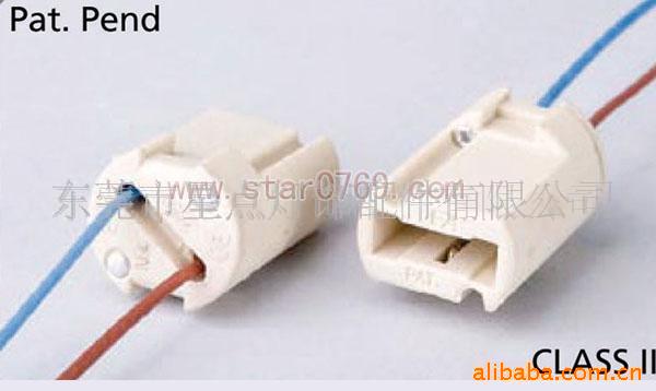 G9光身卡式陶瓷灯头灯座 M4X+CABLE 二类认证灯头座|ms
