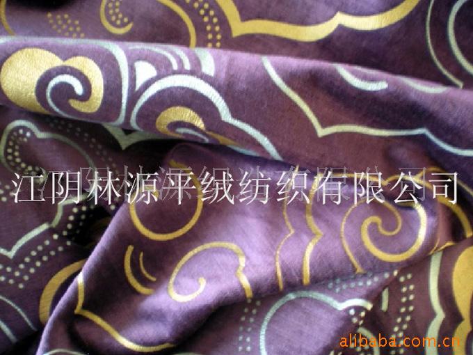 供应粘棉竹节烫金平绒    厂家直销  品质保障