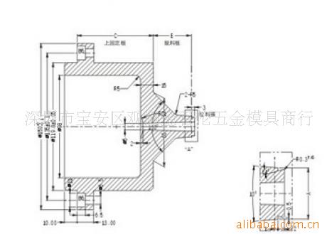 小水口标准特殊注口衬套(￠120)斜孔加工锁模块