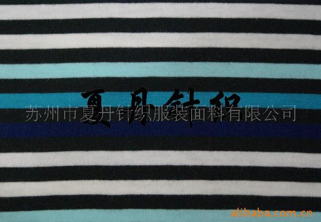 全棉调线汗布供应(图)，精梳棉，PIMA棉，长绒棉彩条大小循环