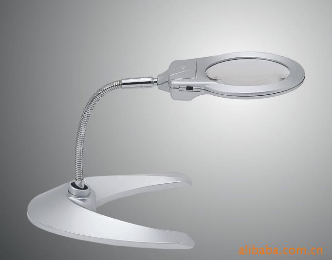 4B-8带2LED灯台式放大镜 金属夹式软管放大镜可弯曲放大镜批发
