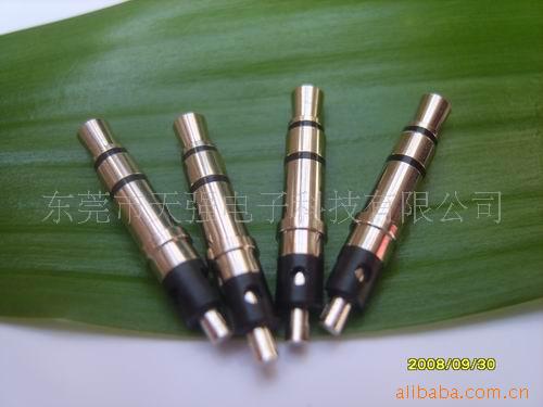 供应3.5DC插头 三级音频公头 黑胶镀镍