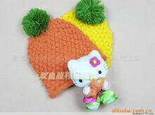 供应手工编织毛线新款韩版儿童帽子厂家超低价批发