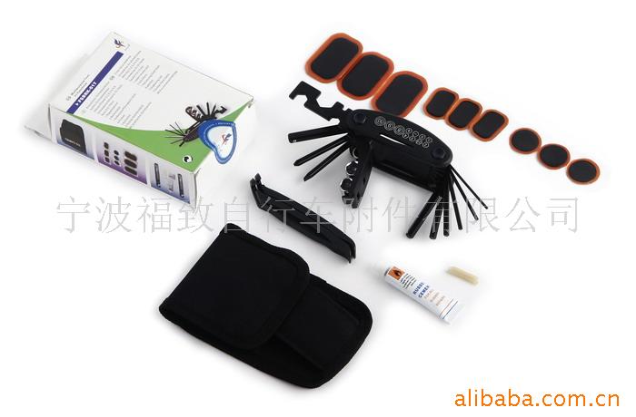 自行车工具包山地车配件出口高品质组合工具包胶水工具补胎片