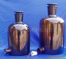 实验室玻璃放水瓶 棕放水瓶2500ml5000ml10000ml棕色放水瓶