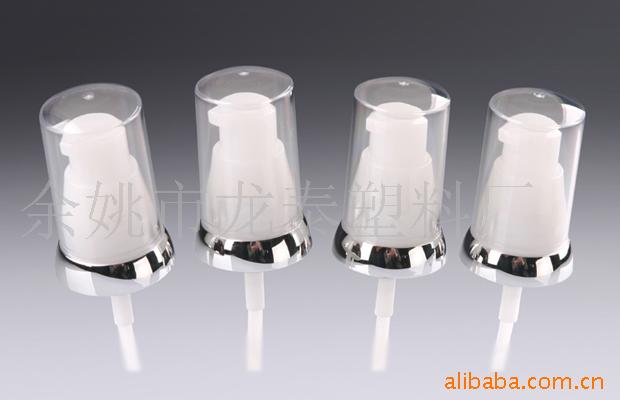 批发供应电镀UV乳液泵头20/410隔离霜精华素环保化妆品UV印刷工艺