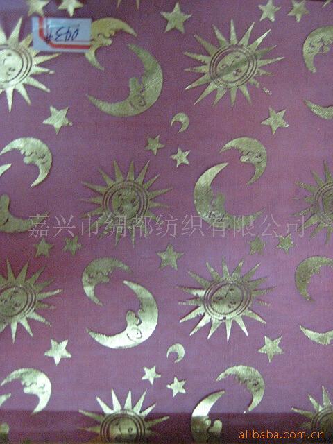 厂家销售烫金珍珠纱 烫银珍珠纱欧根纱各种汉服面料扬州纱 皱纱