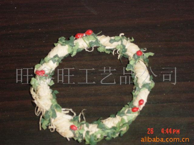 玉米皮編織聖誕環圈工藝品配件