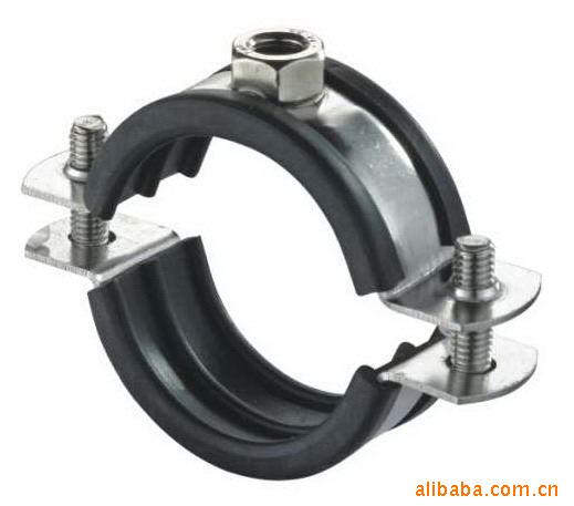 供应重型带胶卡扣固定管道用管卡夹M8蓝白锌