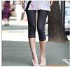 pregnant woman Denim Leggings Pregnant women Pants Black Blue Adjustable waist