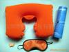 Inflatable sleep mask, earplugs for traveling, set