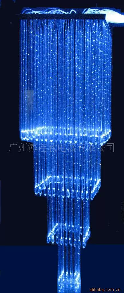 供应方形光纤吊灯现代防水ledled灯