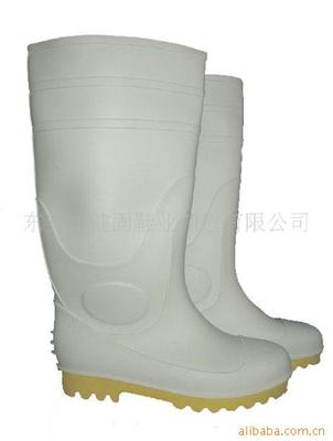 Manufactor supply wholesale Steel head steel plate puncture white Food grade Water shoes Frosting Acid-proof Boots