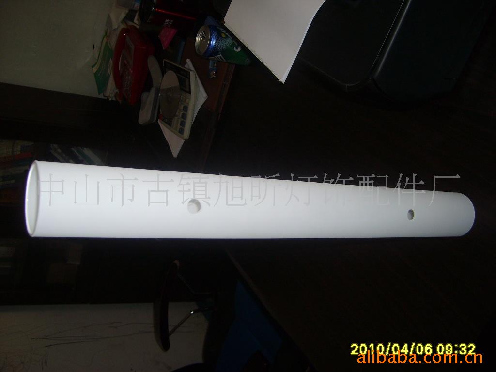 supply 55*500MM Punch holes white Glass Lampshade