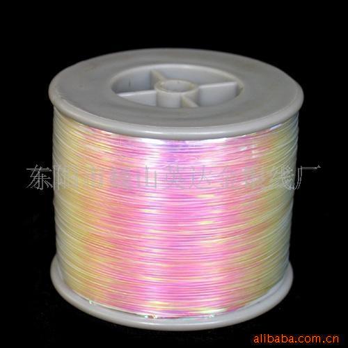 现货直供白黄七彩金银丝 玩具渔具装饰品用线 0.37MM宽彩虹丝