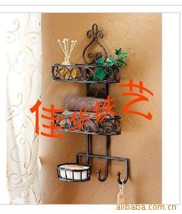 Iron art Bathroom Shelves Towel rack,Soap holder TOILET Storage Finishing rack wholesale