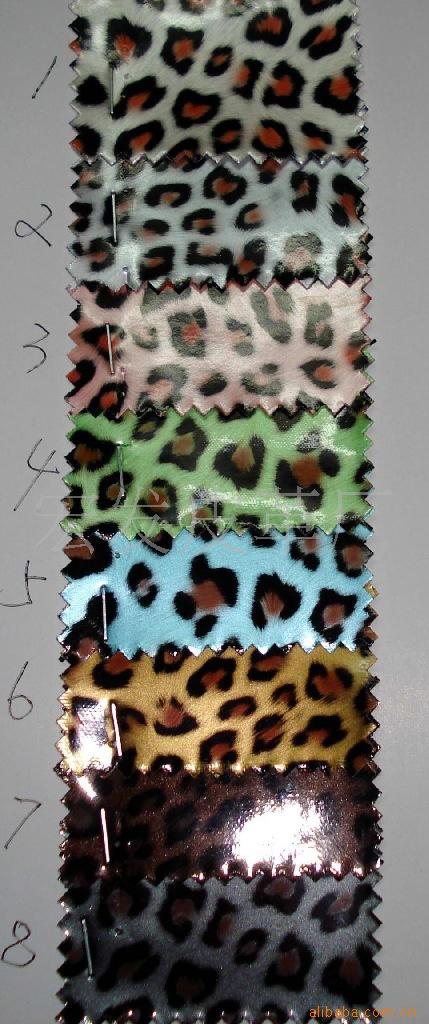 供应PVC/PU/豹纹人造革／合成革/印刷皮革