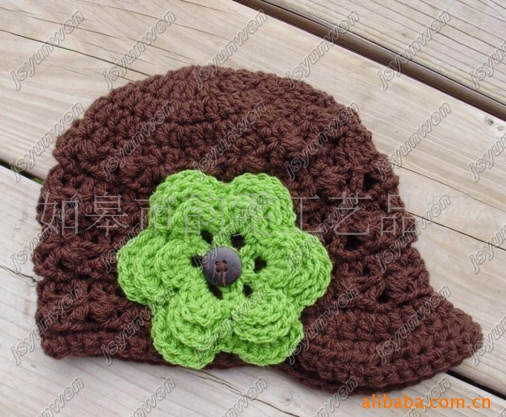 供应欧美新款童帽 多色佩花供选择，可调换7色花朵帽子 小额批发