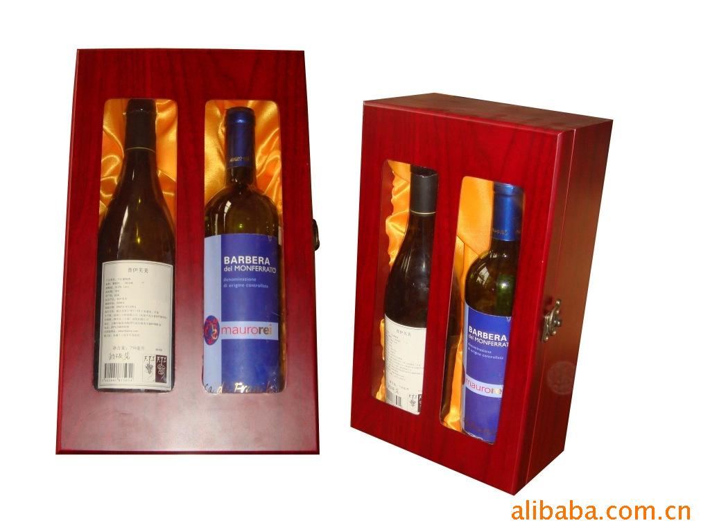 双支红酒木盒 红酒盒 可印刷 工厂定做 价格另议