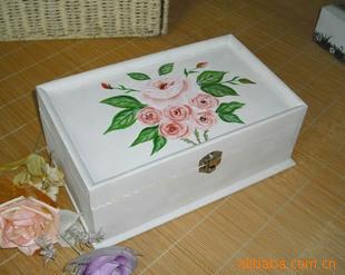 厂家定做手绘彩绘喷绘木盒木质手绘化妆盒UV打印木盒