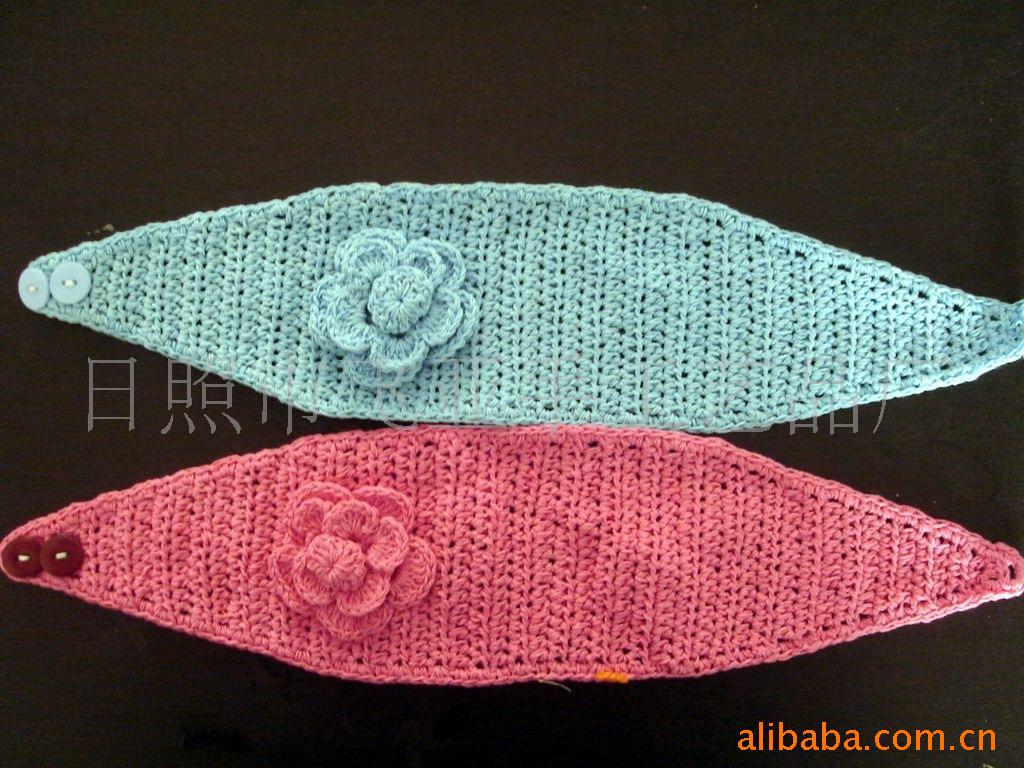 加工定做各种花型编织钩花田园清新花边头带。款式新，品种全