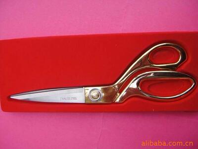 Ribbon-cutting scissors,Craft scissors/Gold Handle Scissors