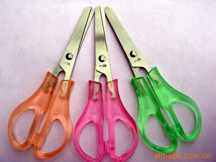 The Eight Banners Stainless steel to work in an office scissors /5 Inch student scissors 138AA Transparent scissors