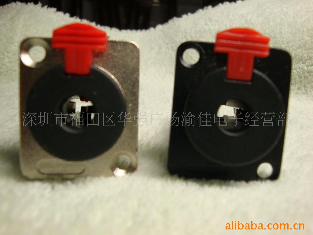 6.35MM音频插座面板安装 音响话筒插座 大三芯金属插座