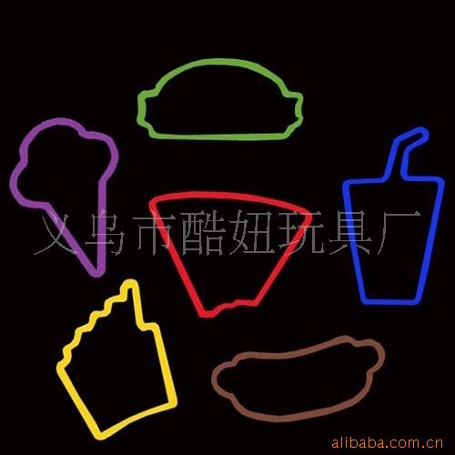 各种造型橡皮胶 橡皮筋 硅胶手环 皮筋皮圈