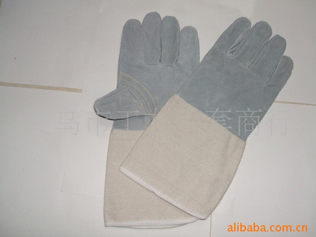 厂家直销牛二层无里帆布电焊手套,帆布牛二层无里电焊手套焊工
