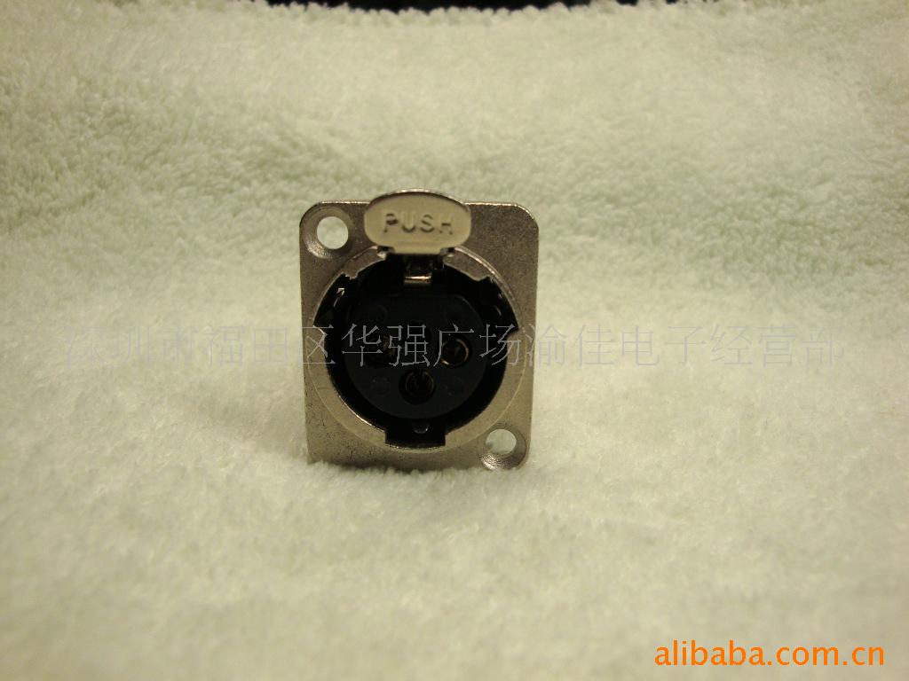 金属3P卡龙母座 3P卡侬母座 话筒插座 3芯平衡母座