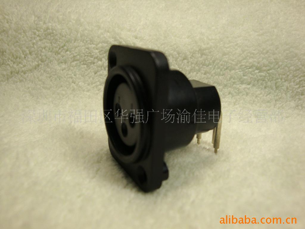 弯脚3芯卡龙母座 PCB板3P卡侬母座  3芯话筒插座