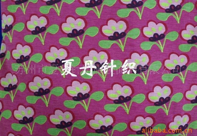 供应·人棉氨纶印花汗布(图)，兰精人棉，弹力汗布