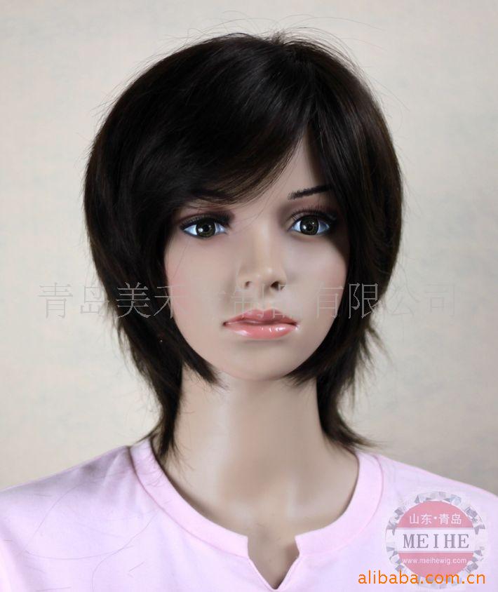 new pattern Best Sellers Female models Short hair Hand-woven Reality Hair Wig Headgear Ms. wig NZ-009