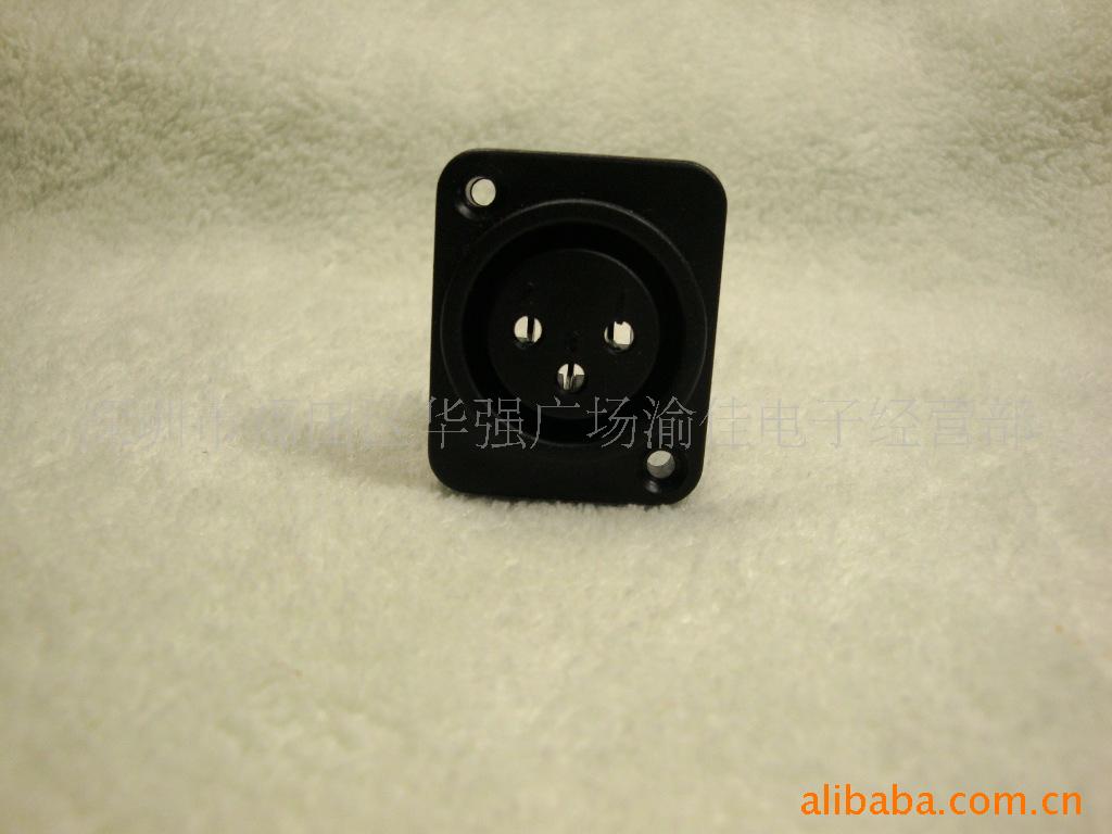 3芯卡龙母座弯脚扁脚 3芯卡侬插座 音响话筒插座 3芯平衡插座