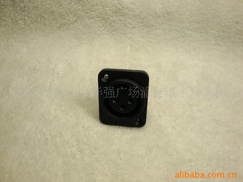 3芯卡龙母座 塑胶话筒麦克风插座 焊接PCB板式3芯卡侬插座