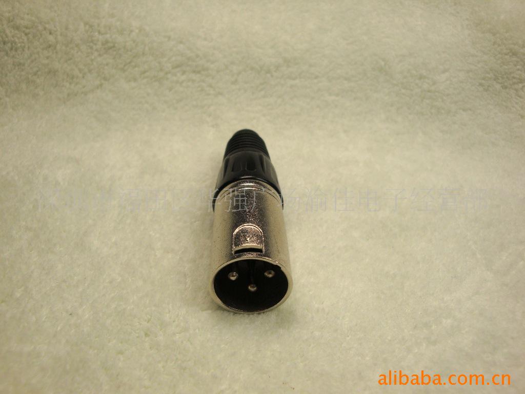 金属3P卡龙公 3芯卡侬公插 话筒插头 3芯平衡插头