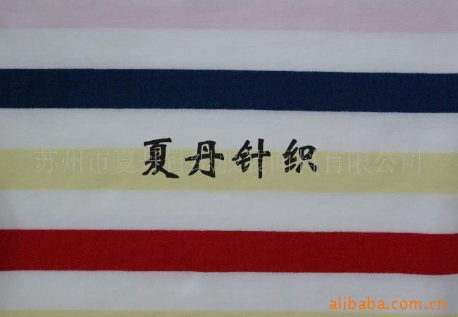 供应·精梳棉氨纶大循环汗布(图)，长绒棉PIMA棉埃及棉色织彩条