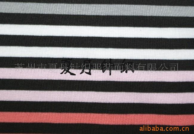 供应·氨纶大循环汗布(图)，精梳棉长绒棉PIMA棉彩条色织平纹