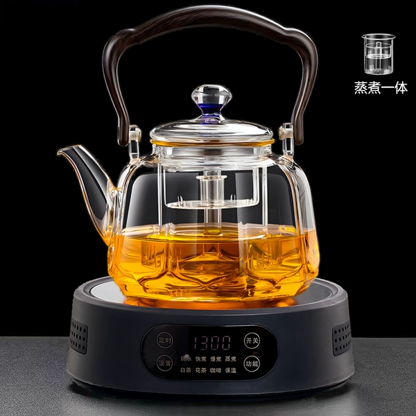 [25G黑色+透明星莲壶（蒸煮双胆）1000ML]