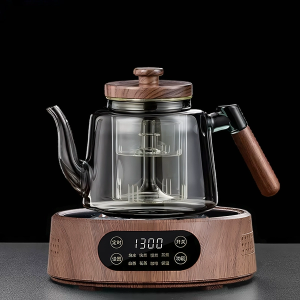 [25G胡桃木色+烟灰空灵壶（蒸煮双胆）1200ML]